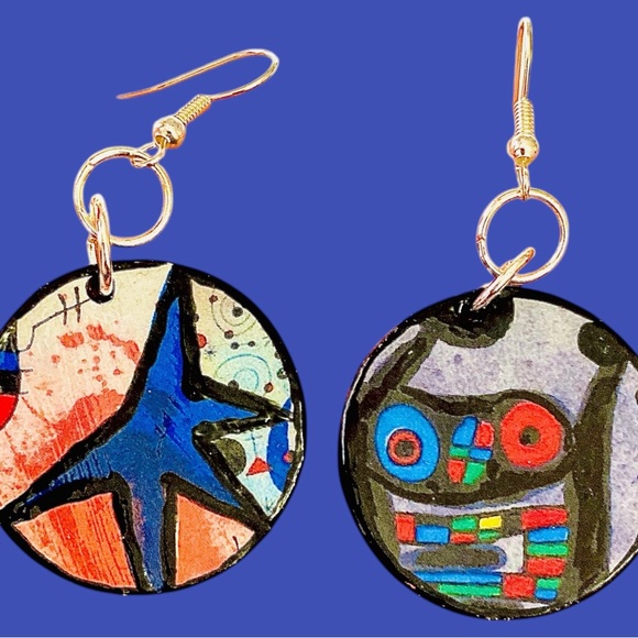 Joan Miro Inspired Earrings - Picture 3 of 14